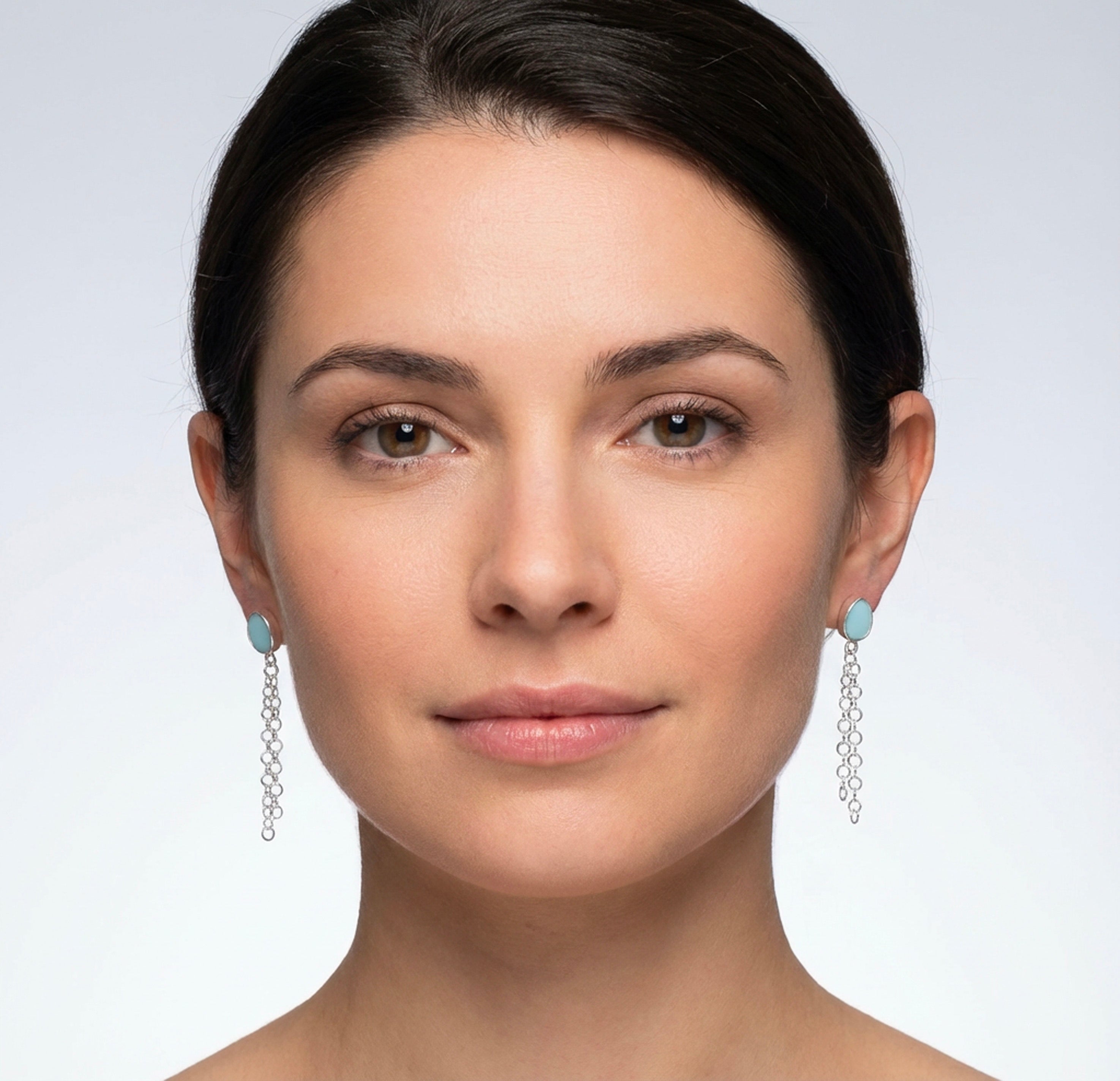 Pebble Chain Drop Earrings