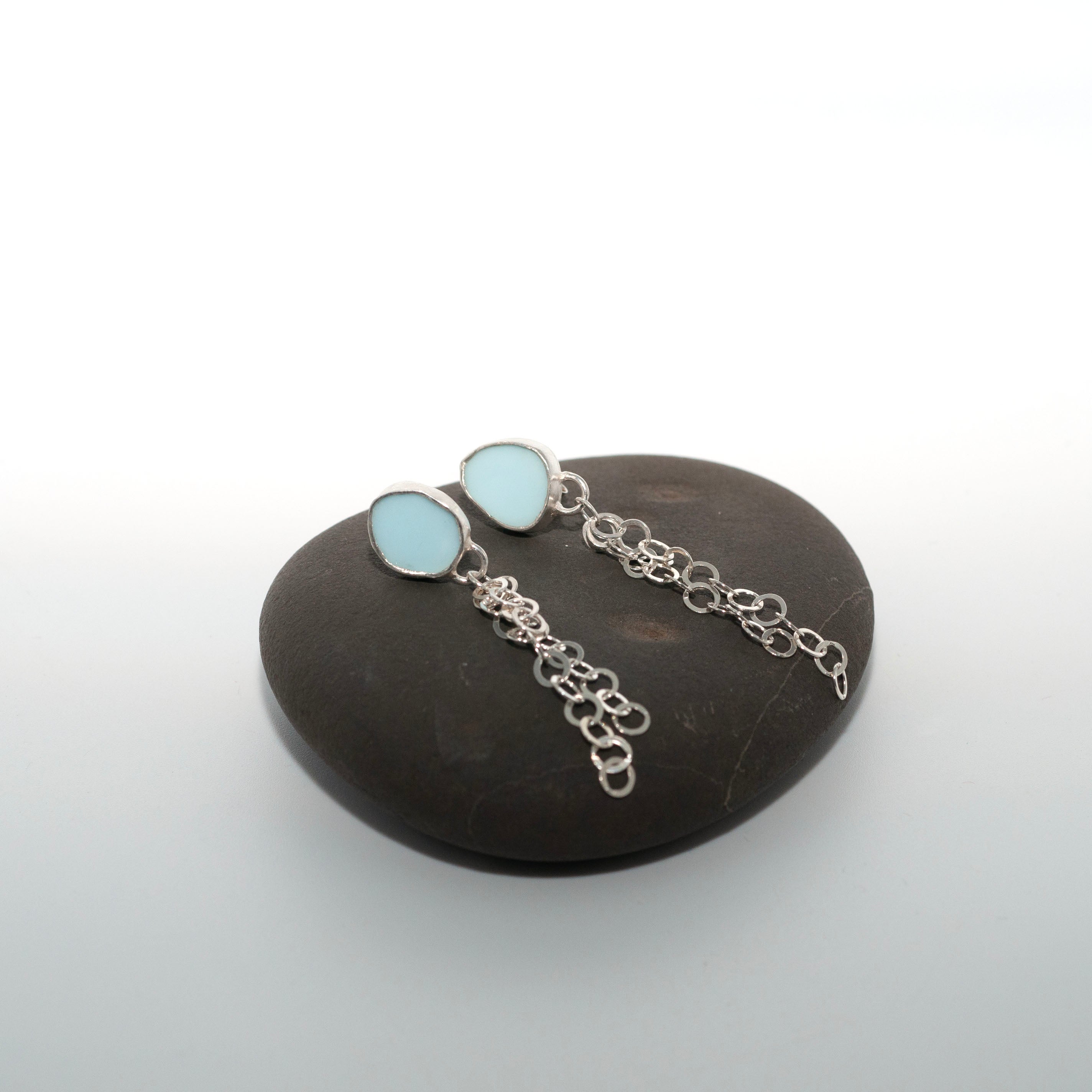 Pebble Chain Drop Earrings