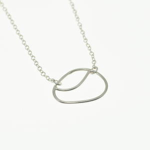 Silver Pebble Line Necklace