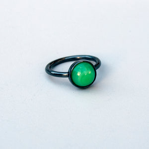 Shore Collection Round Milk Sea Glass Ring