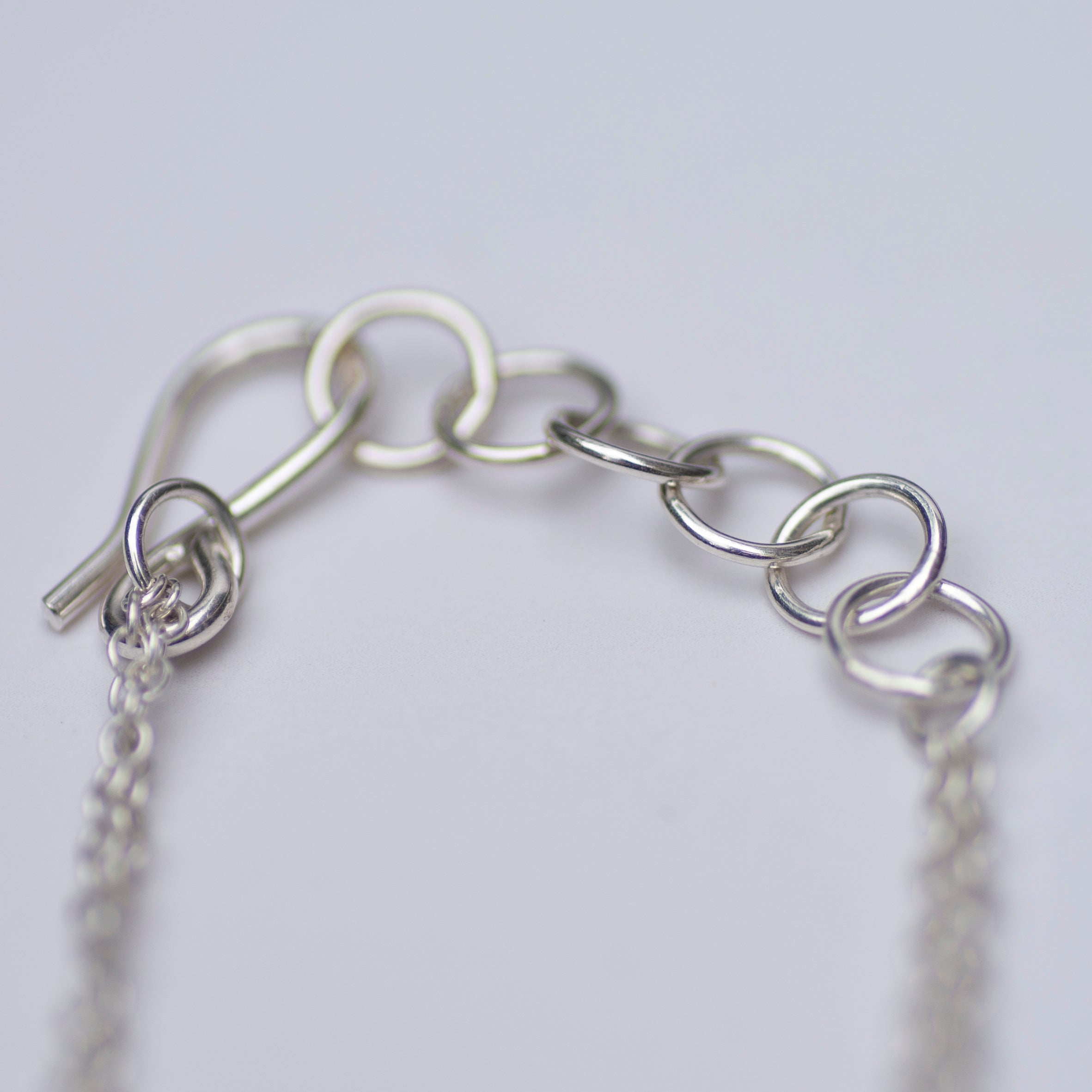 Silver Pebble Link Necklace
