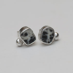 Pebble Collection - Spot Sea Pottery Stud Earrings