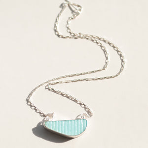 Milk Sea Glass Stripe Necklace