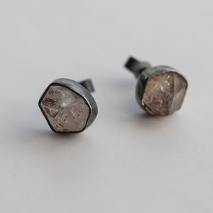 Gemstone Collection - Tourmalated Quartz Stud Earrings