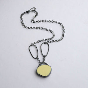 Yellow Pebble Link Necklace